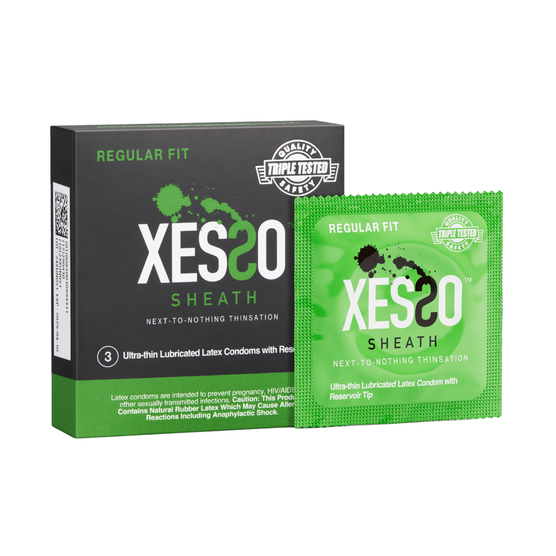 XESSO Lube & More Condoms XESSO Sheath Ultra-thin Lubricated Latex Condoms with Reservoir Tip